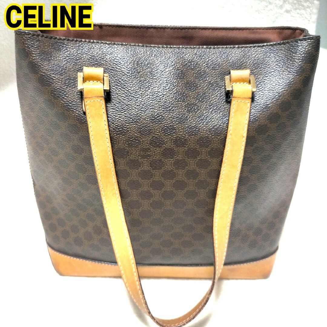 【美品】CELINE セリーヌ マカダム トートバッグ ショルダーバッグ