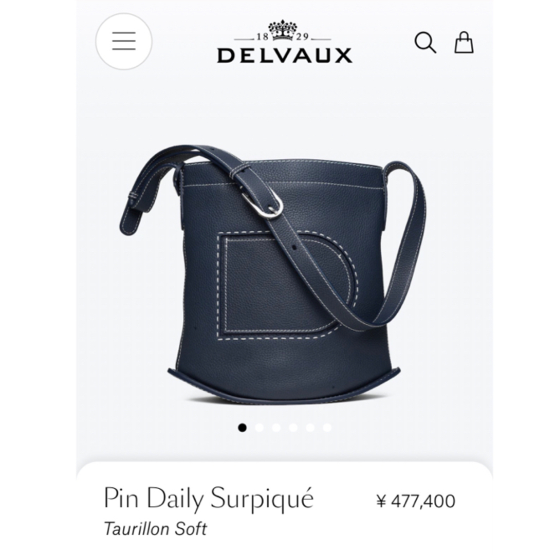 DELVAUX(デルヴォー)の未使用品 Delvaux デルヴォー pin dairy ショルダー バッグ レディースのバッグ(ショルダーバッグ)の商品写真