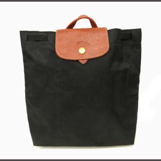 ロンシャン(LONGCHAMP)のロンシャン LONGCHAMP バックパック ミニ リュック 鞄 ナイロン 黒(リュック/バックパック)