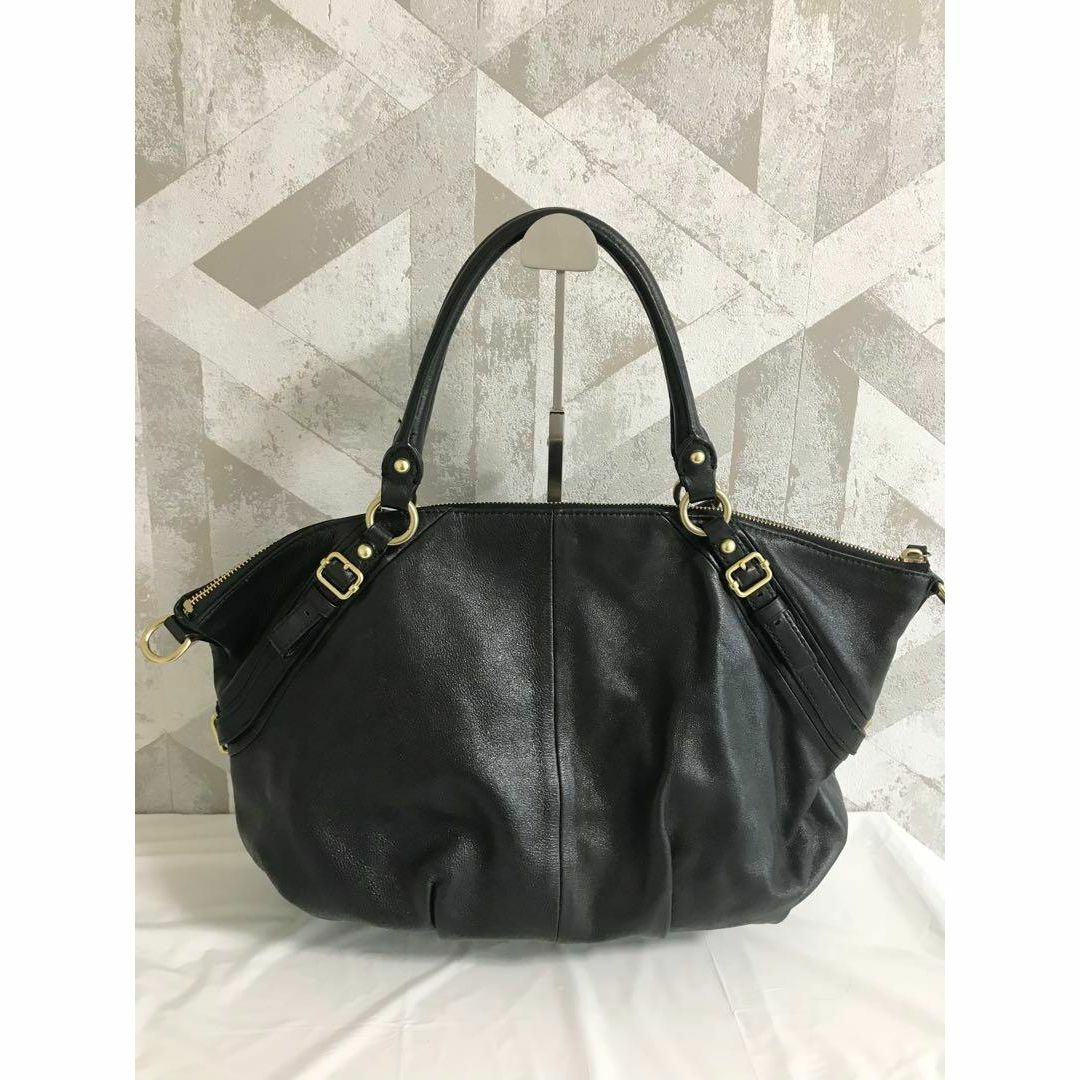 【美品】COACH コーチ 16261 レザー ハンドバッグ トートバッグ 黒