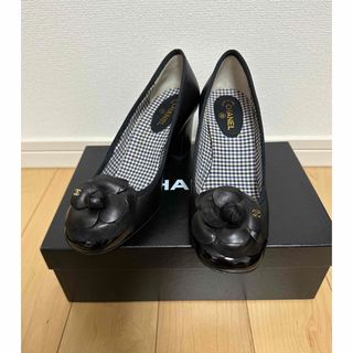 シャネル(CHANEL)のシャネル　カメリア　パンプス　23.5cm(ハイヒール/パンプス)