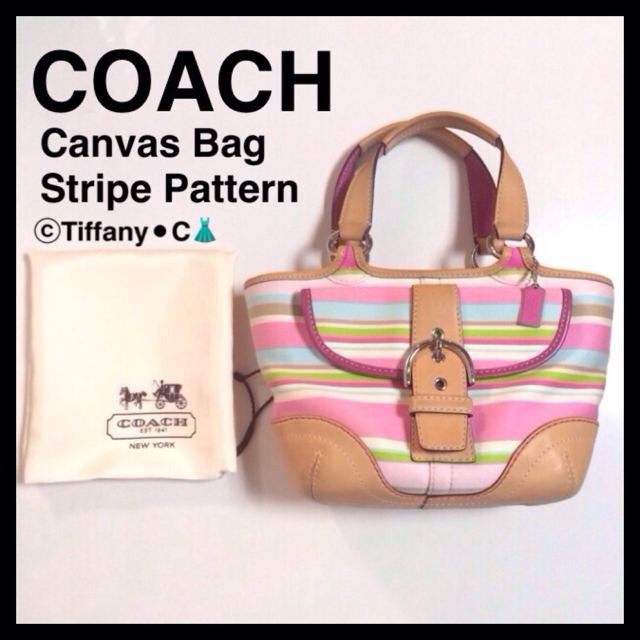 COACH(コーチ)の美品★COACH キャンバストートバッグ レディースのバッグ(トートバッグ)の商品写真