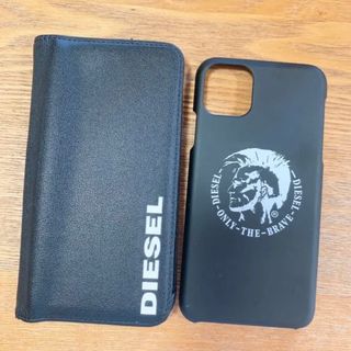 ディーゼル(DIESEL)の◤DIESEL◢ iphone11promax ケース カバー 手帳型 黒(iPhoneケース)