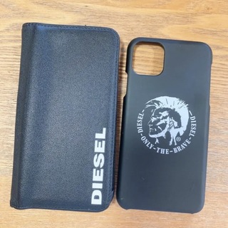 ディーゼル(DIESEL)の◤DIESEL◢ iphone11promax ケース カバー 手帳型 黒(iPhoneケース)