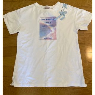 メゾピアノジュニア(mezzo piano junior)の【格安！】メゾピアノ 半袖Tシャツ　ホワイト　Lサイズ(Tシャツ/カットソー)