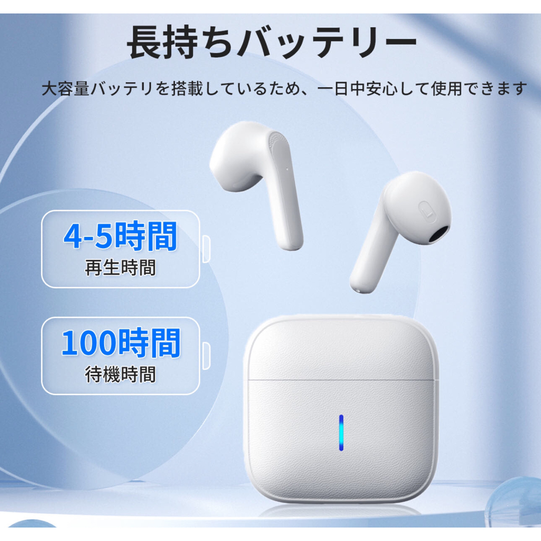 ワイヤレスイヤホン Bluetooth ブルートゥース スマホ/家電/カメラのオーディオ機器(ヘッドフォン/イヤフォン)の商品写真