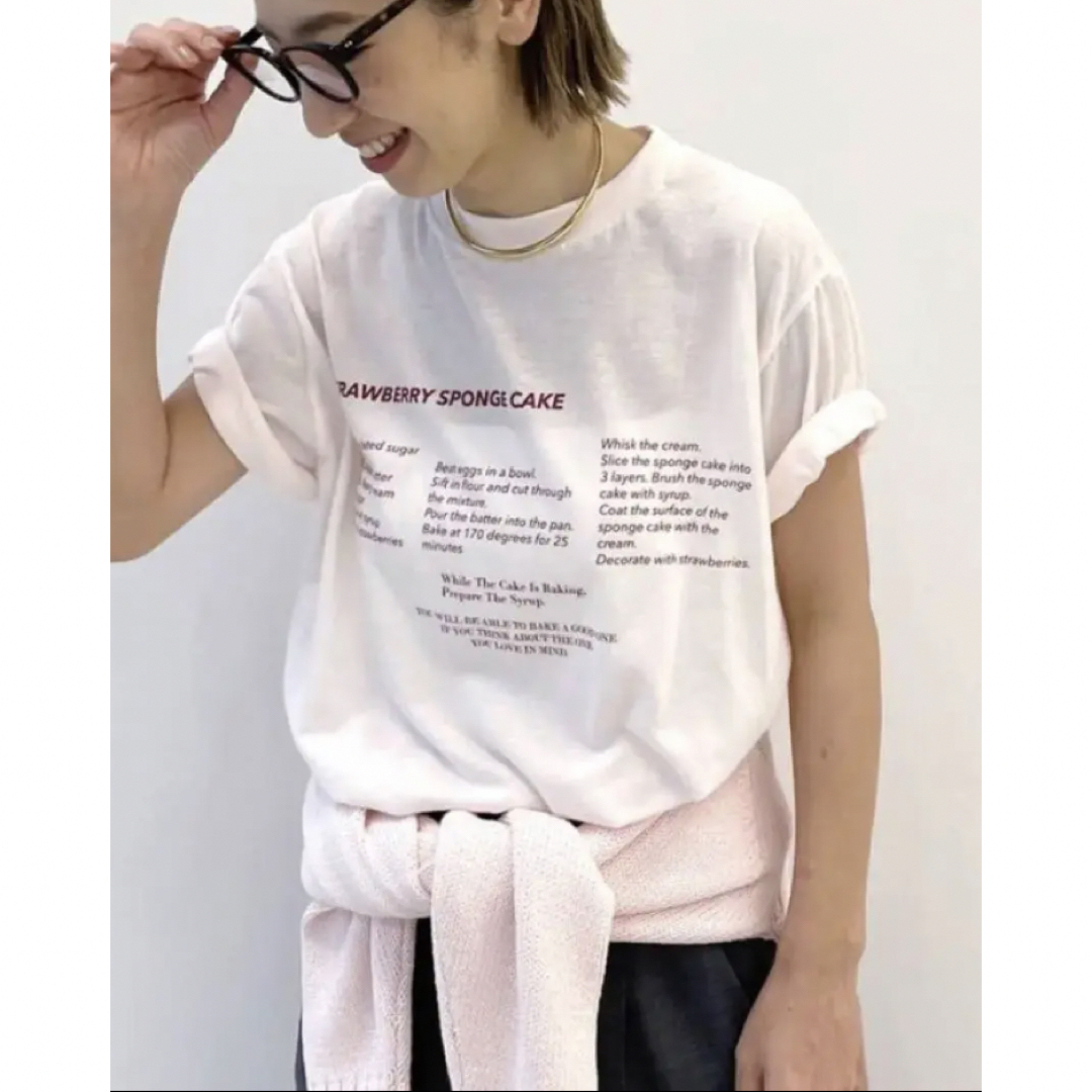Plage(プラージュ)のPlage GIRL STRAWBERRYSHORTCAKE Tシャツ ピンク レディースのトップス(Tシャツ(半袖/袖なし))の商品写真