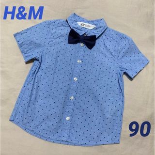 エイチアンドエム(H&M)のH&M ベビー キッズ シャツ&ボウタイ ドット 90(ブラウス)