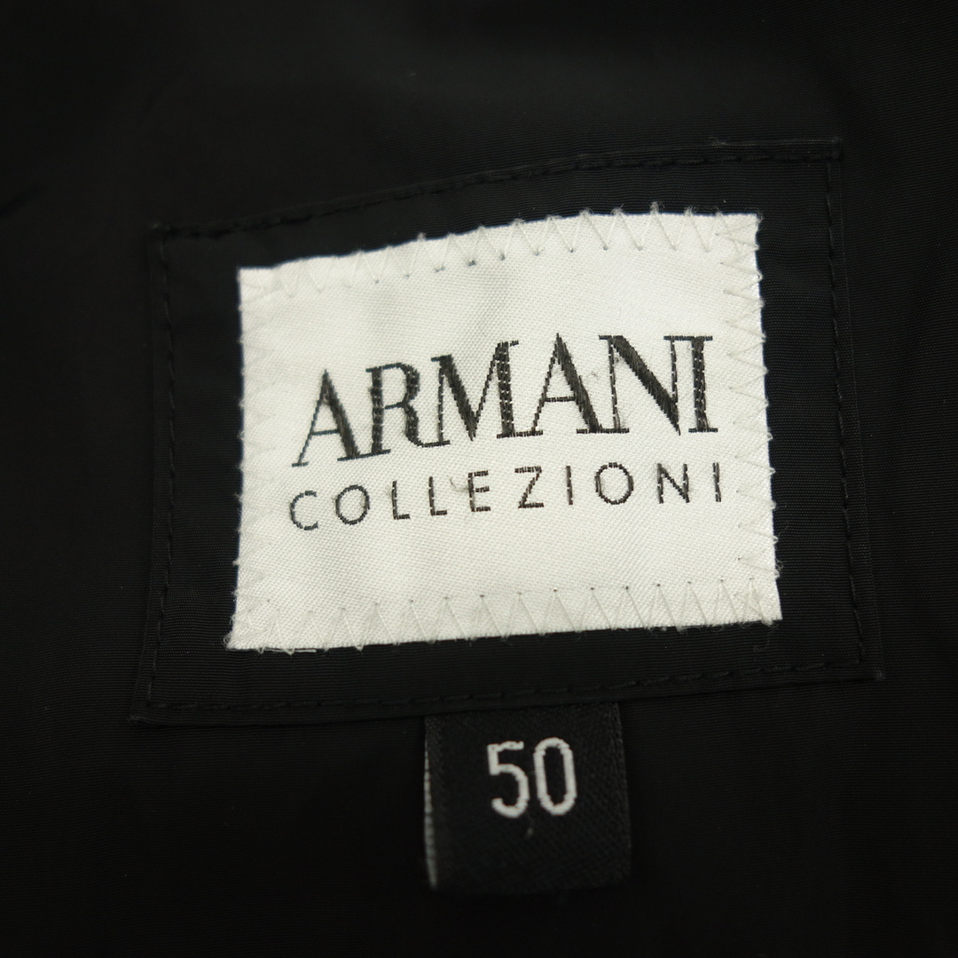 ARMANI COLLEZIONI(アルマーニ コレツィオーニ)のアルマーニ コレッツォーニ ステンカラーコート ブラック 50【AFB38】 メンズのジャケット/アウター(ステンカラーコート)の商品写真