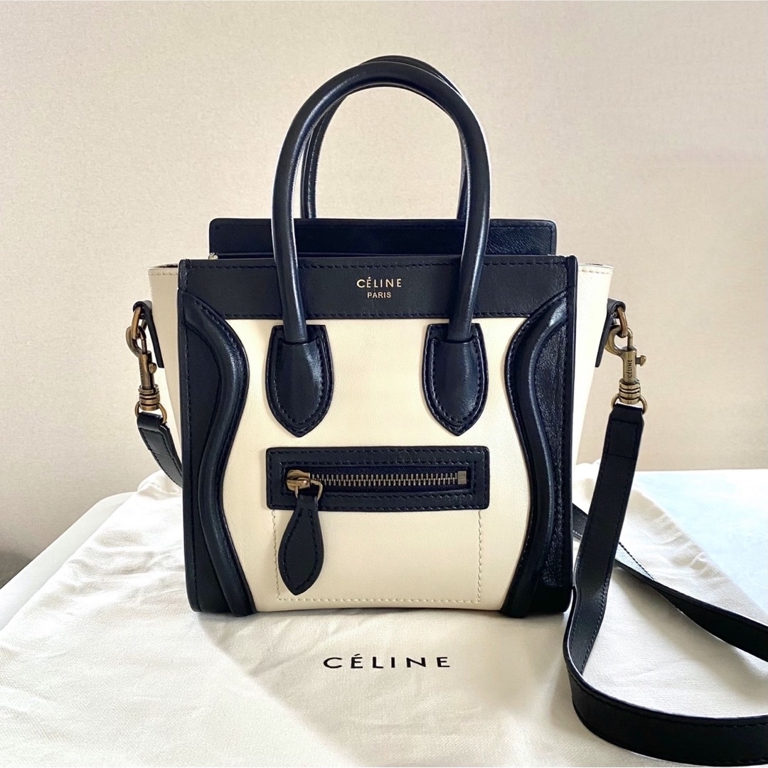 公式卸売り ✿CELINE✿ラゲージ ナノショッパー バイカラー【2way ...