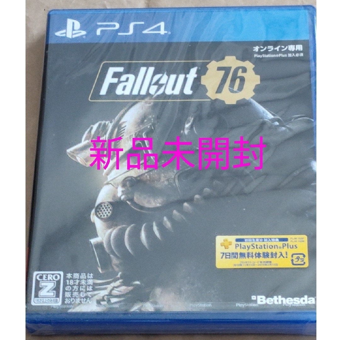 PlayStation4(プレイステーション4)のPS4ソフト Fallout76 新品未開封品 エンタメ/ホビーのゲームソフト/ゲーム機本体(家庭用ゲームソフト)の商品写真