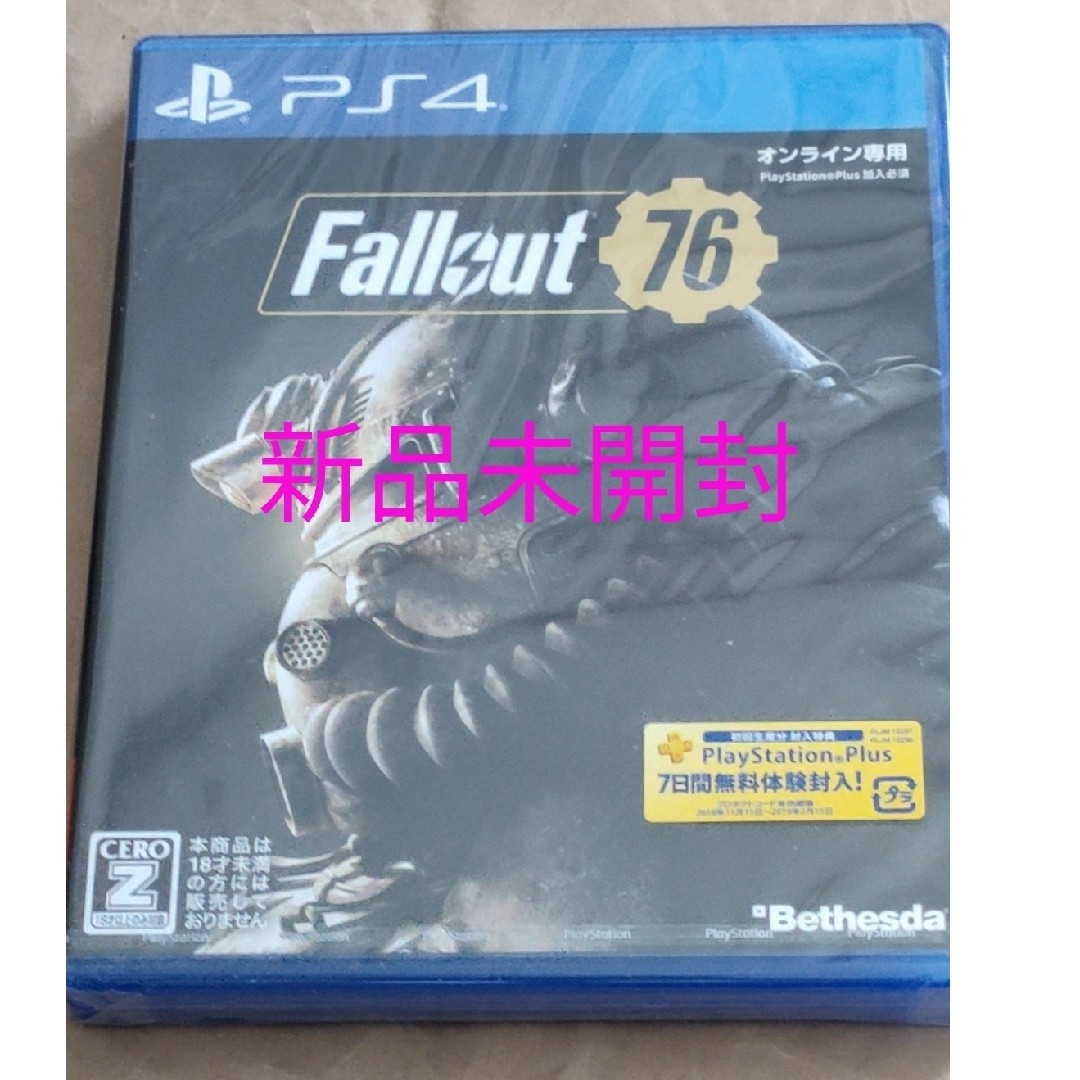 PlayStation4(プレイステーション4)のPS4ソフト Fallout76 新品未開封品！ エンタメ/ホビーのゲームソフト/ゲーム機本体(家庭用ゲームソフト)の商品写真