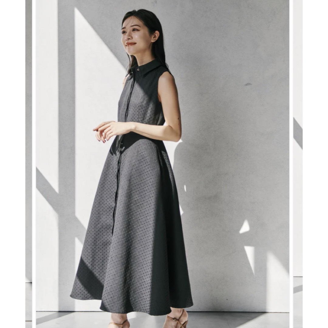 Noble(ノーブル)のBelted Jacquard Dress レディースのワンピース(ロングワンピース/マキシワンピース)の商品写真