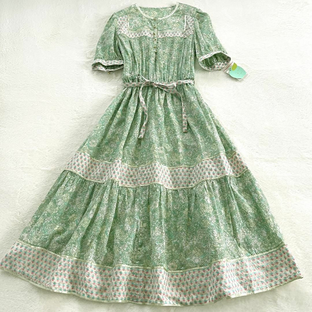 ひし型 フランシュリッペ ロングワンピース M レース 花柄 | www