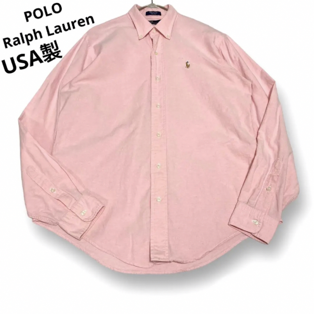 POLO RALPH LAUREN - 希少USA製 POLO RalphLauren BDシャツ ピンク