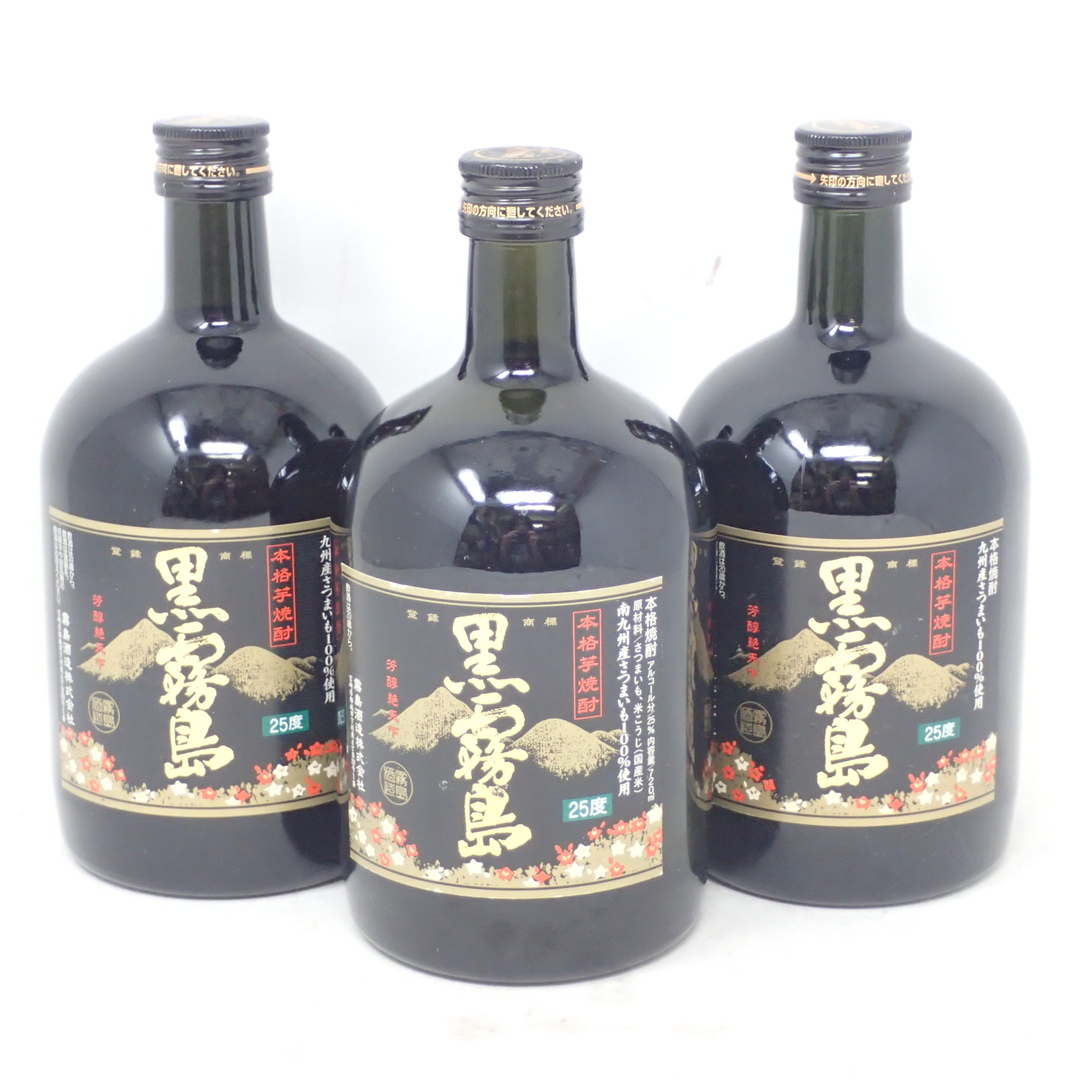 黒霧島 720ml 25% 40% 3本セット 霧島酒造【MTM3】 食品/飲料/酒の酒(焼酎)の商品写真