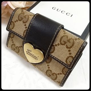 グッチ(Gucci)の訳あり GUCCI グッチ GGキャンバス ラブリーハート 6連キーケース(キーケース)