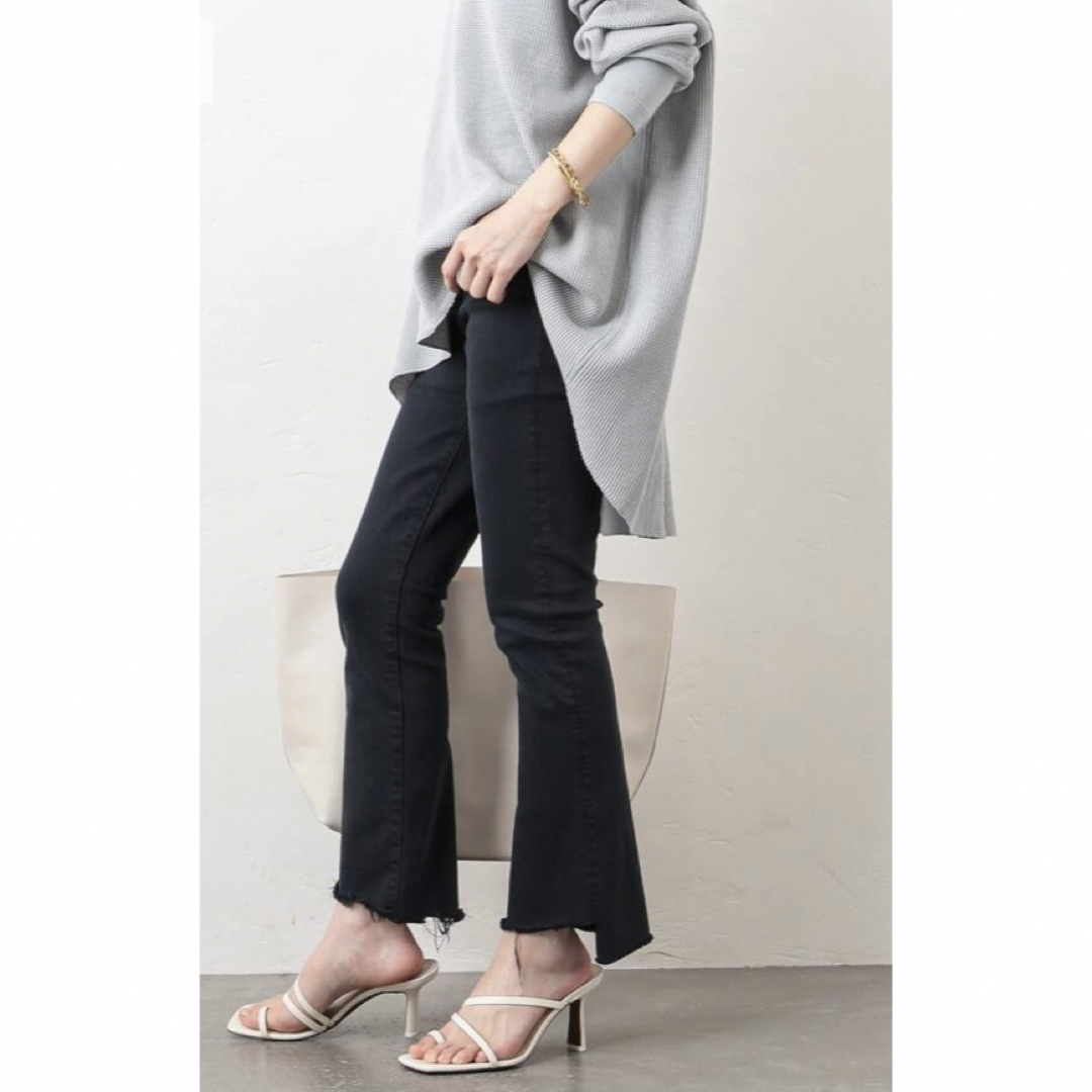 MOTHER INSIDER クロップド デニムパンツ BLACK | lamegafm.cl