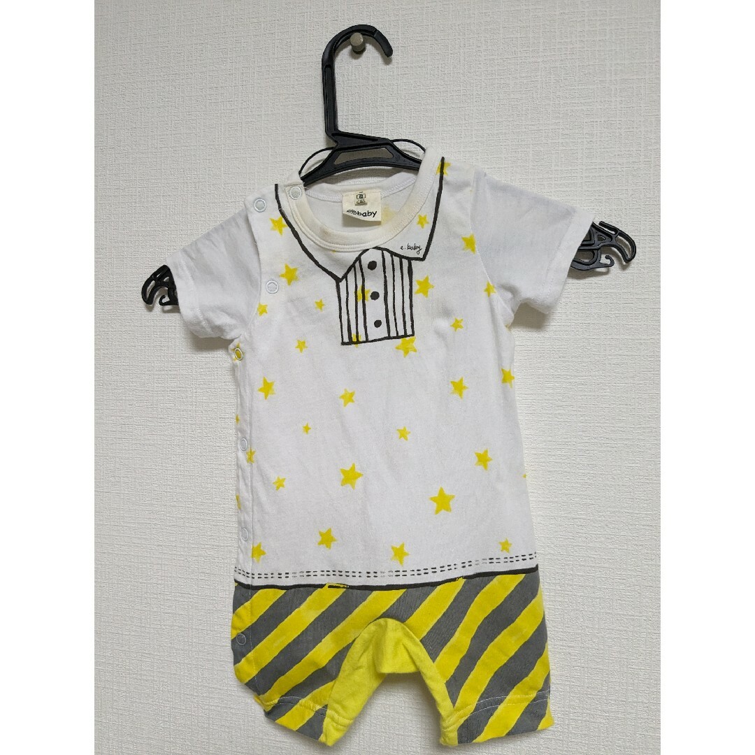 e-baby(イーベビー)のセパレート風半袖カバーオール 80 キッズ/ベビー/マタニティのベビー服(~85cm)(カバーオール)の商品写真