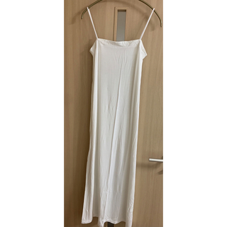yo biotop silk jersey cami dress   white(ロングワンピース/マキシワンピース)