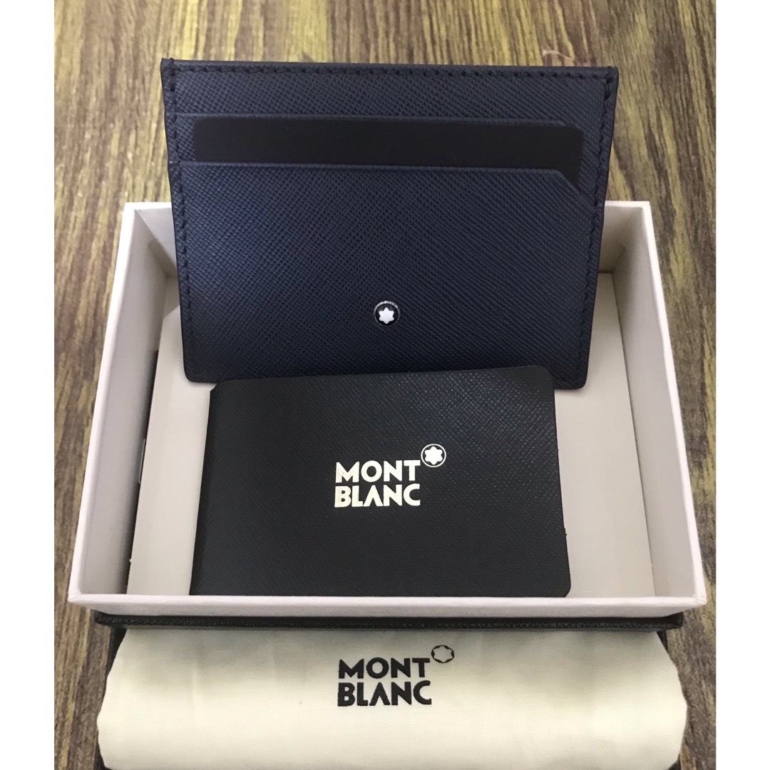 MONTBLANC - セール:Montblancカードケース(ネイビー・本革) 新品・未