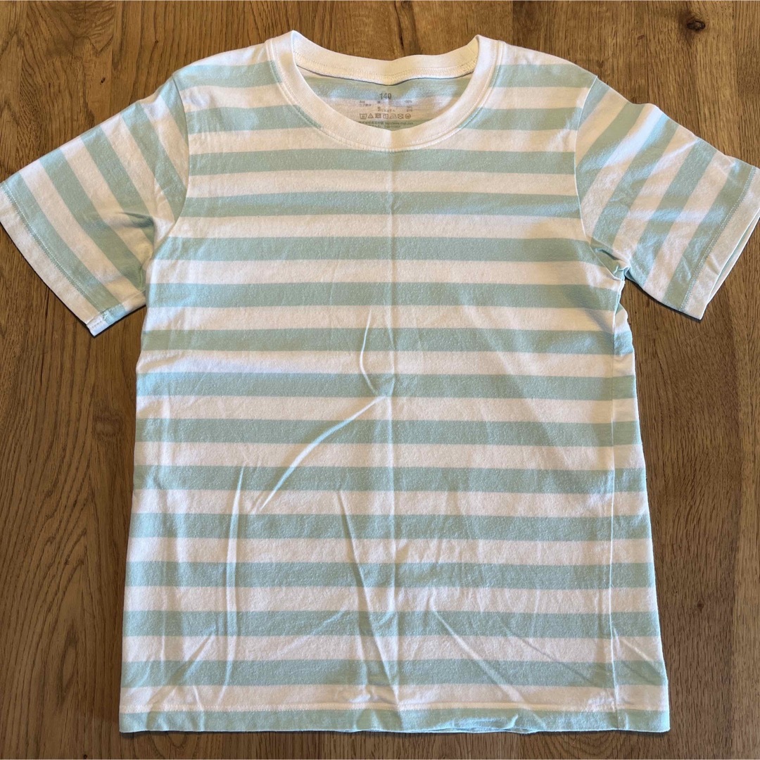 MUJI (無印良品)(ムジルシリョウヒン)の無印良品 キッズ ボーダーTシャツ キッズ/ベビー/マタニティのキッズ服女の子用(90cm~)(Tシャツ/カットソー)の商品写真