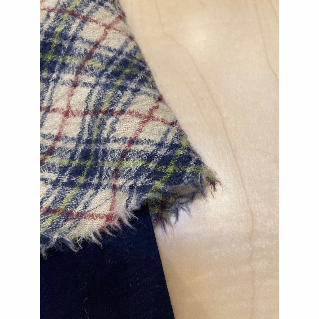 21日迄☆ 90s vintage check wool wrap skスカート