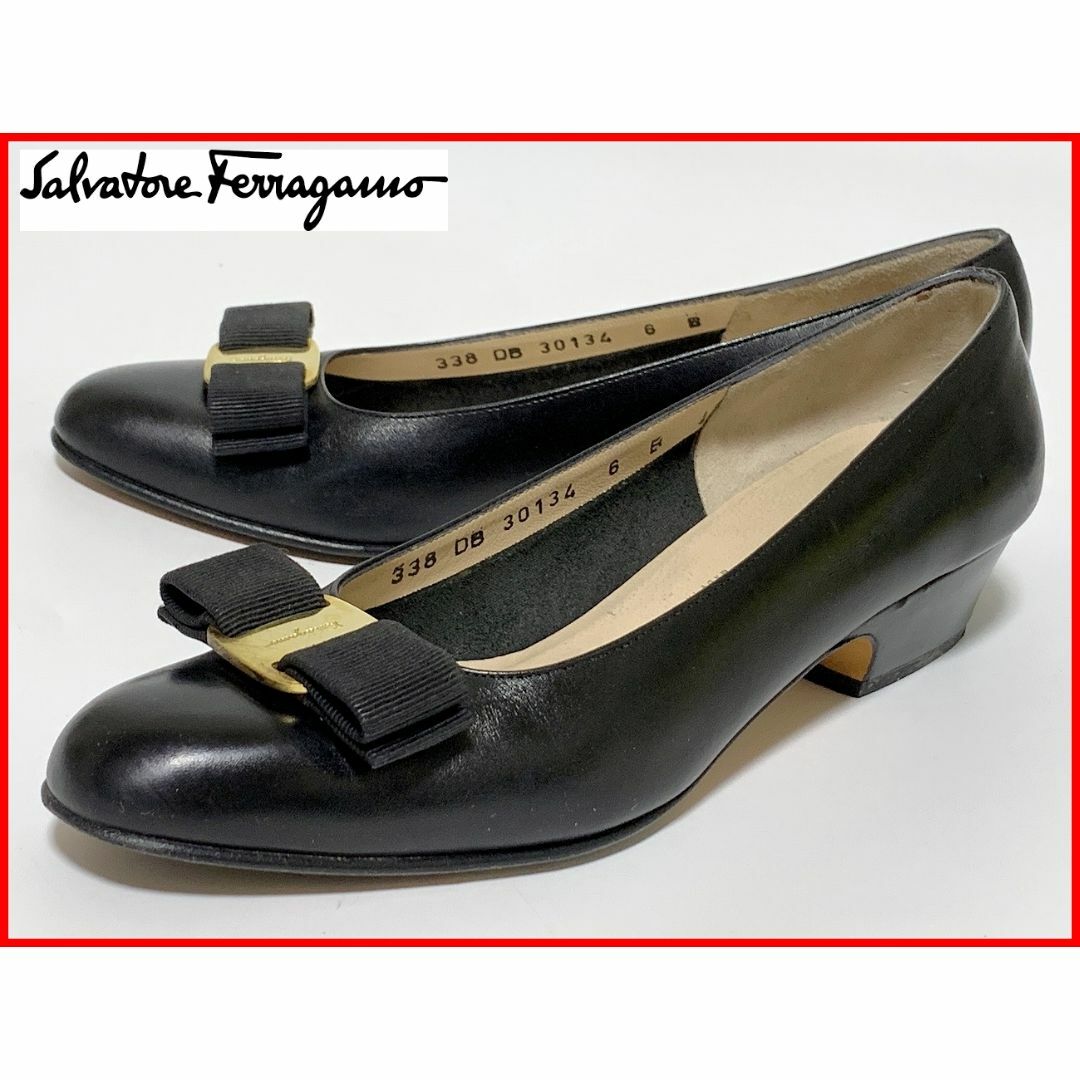 Salvatore Ferragamo - フェラガモ 6≒23cm パンプス 黒 D3の通販 by ...