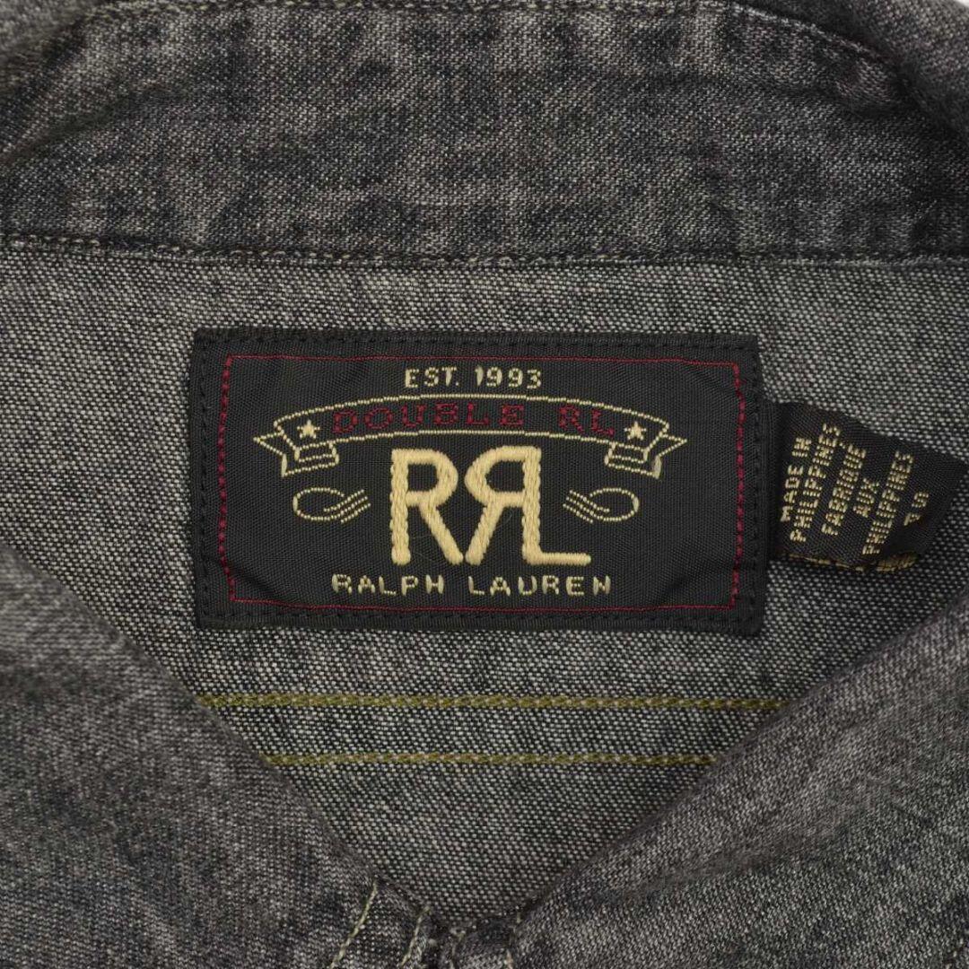 S【RRL】Black Denim Work Shirt ブラックデニムシャツ