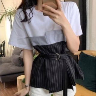 ザラ(ZARA)の【新品タグ付き】7things ストラップレスビスチェＴシャツ(Tシャツ/カットソー(半袖/袖なし))