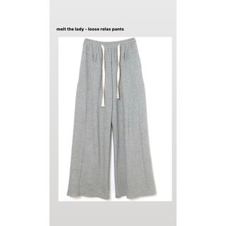 melt the lady - loose relax pants グレー(バギーパンツ)