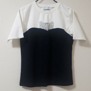 シンプリシテェ(Simplicite)の☆simplicite ビスチェ レイヤード Tシャツ カットソー 半袖 美品(Tシャツ(半袖/袖なし))