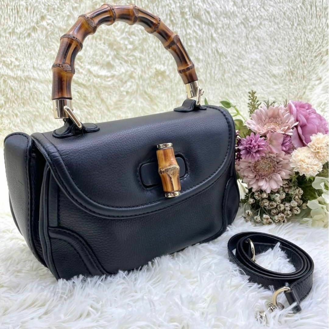 Gucci - 【極美品】グッチ ショルダーバッグ 2way バンブー ターン