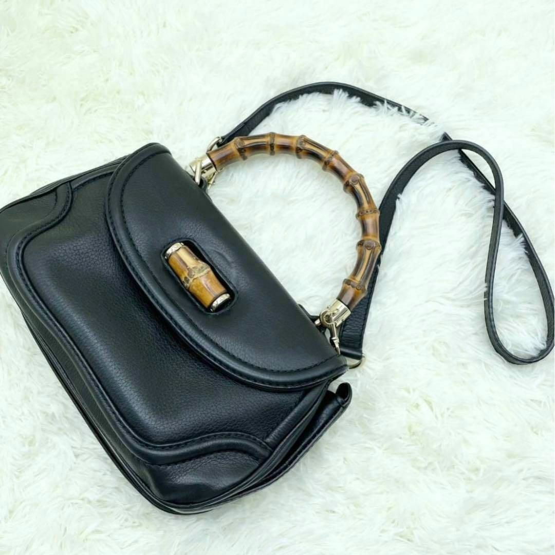 Gucci - 【極美品】グッチ ショルダーバッグ 2way バンブー ターン