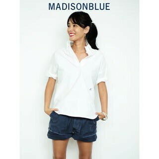 マディソンブルー(MADISONBLUE)のショートスリーブオックスフォードプルオーバーシャツmadison blue(シャツ/ブラウス(半袖/袖なし))
