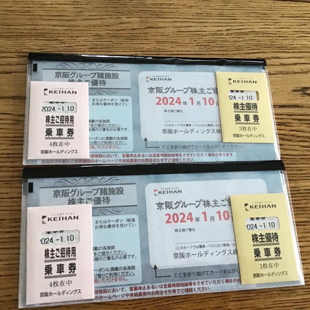 短納期早者勝ち！ 京阪ホールディングス株主優待 2冊 2冊 乗車券/交通