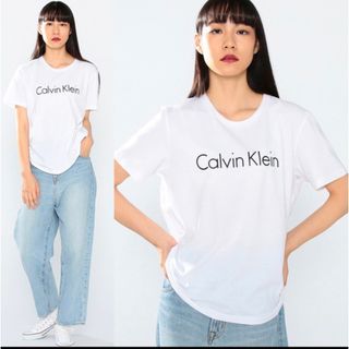 カルバンクライン(Calvin Klein)の【カルバンクライン】エコ ラウンジ コンフォート Tシャツ　LOGO Tシャツ白(Tシャツ(半袖/袖なし))