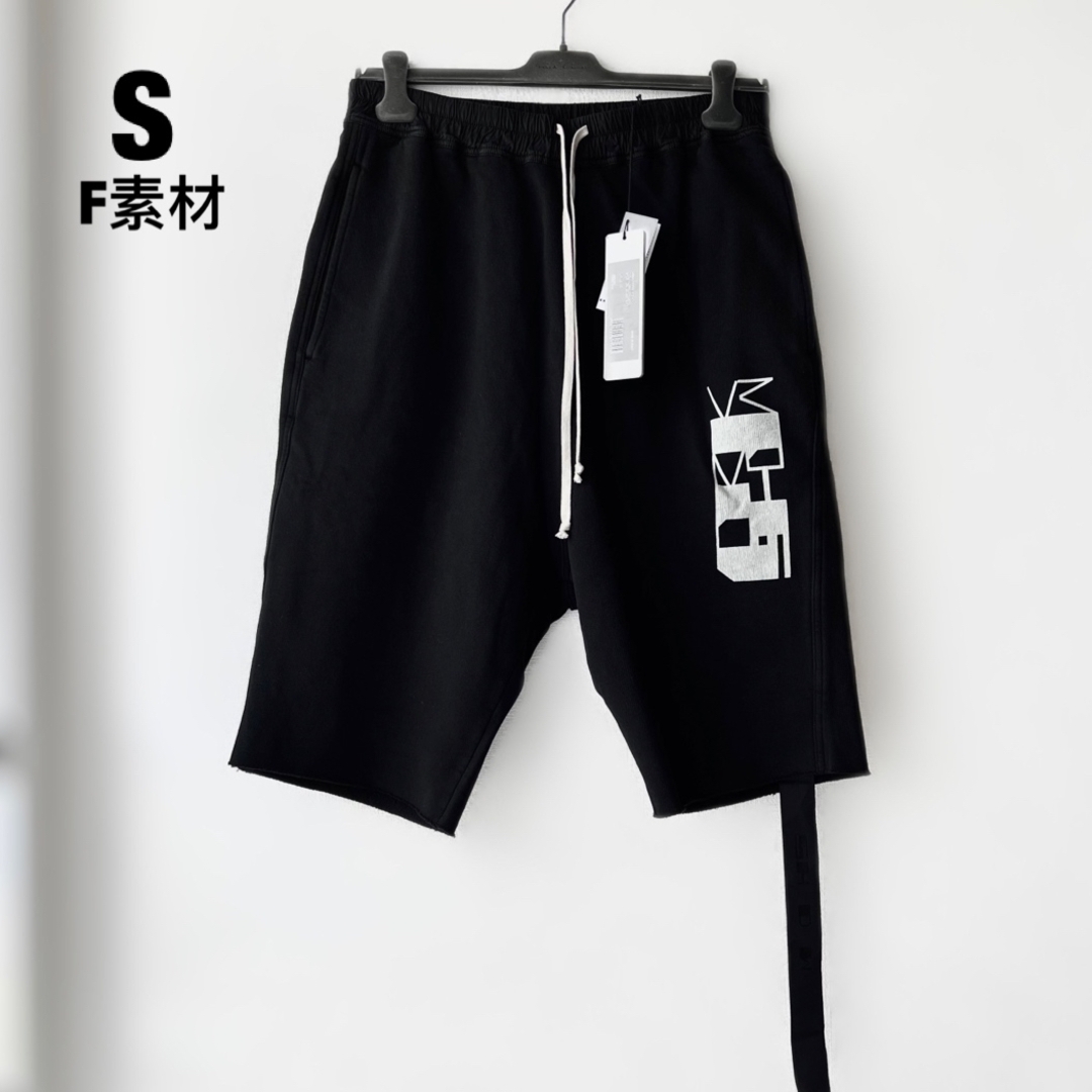 新品　RICK OWENS DRKSHDW  コットン　ロゴ　ショートパンツ　S