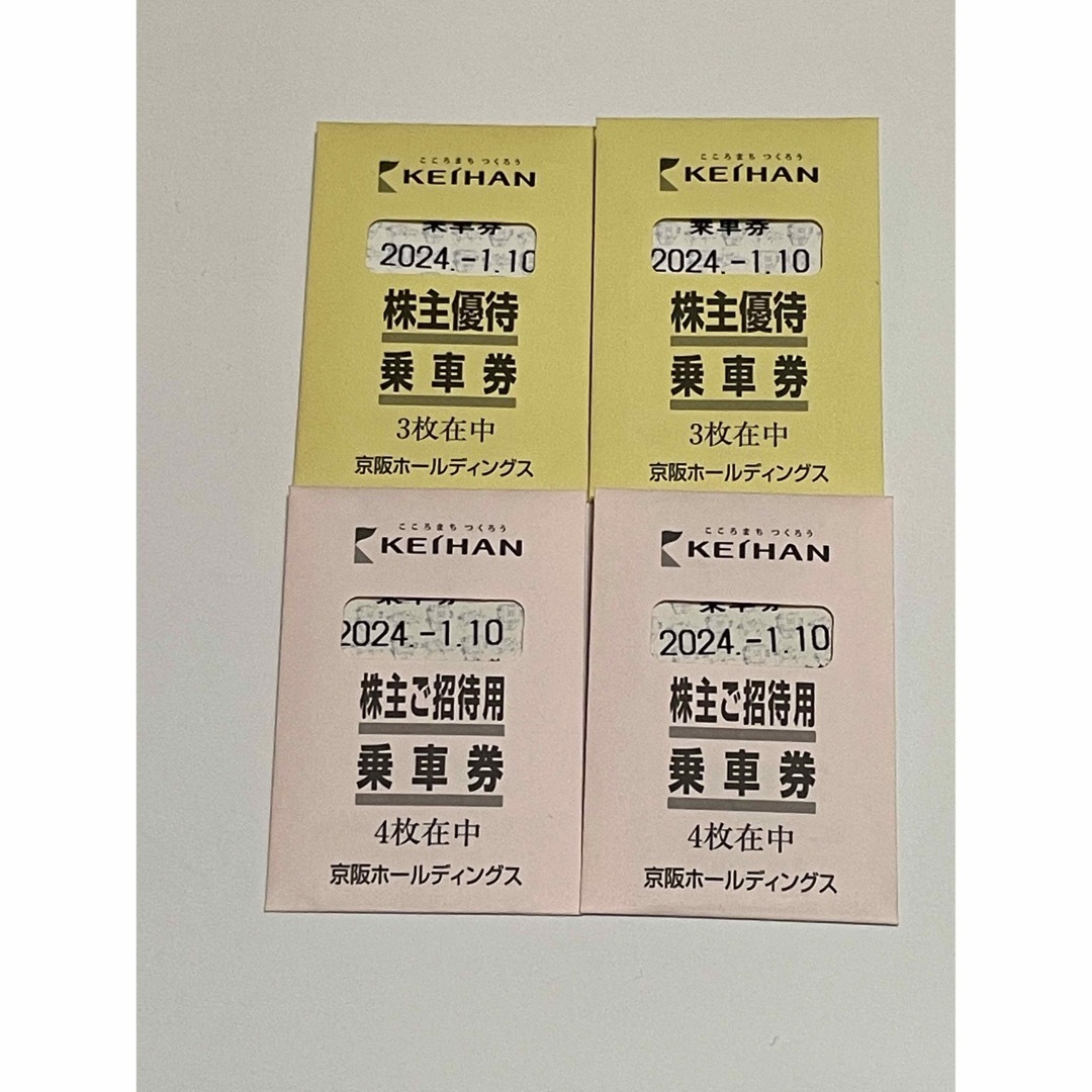 京阪電車　鉄道乗車券　14枚セット