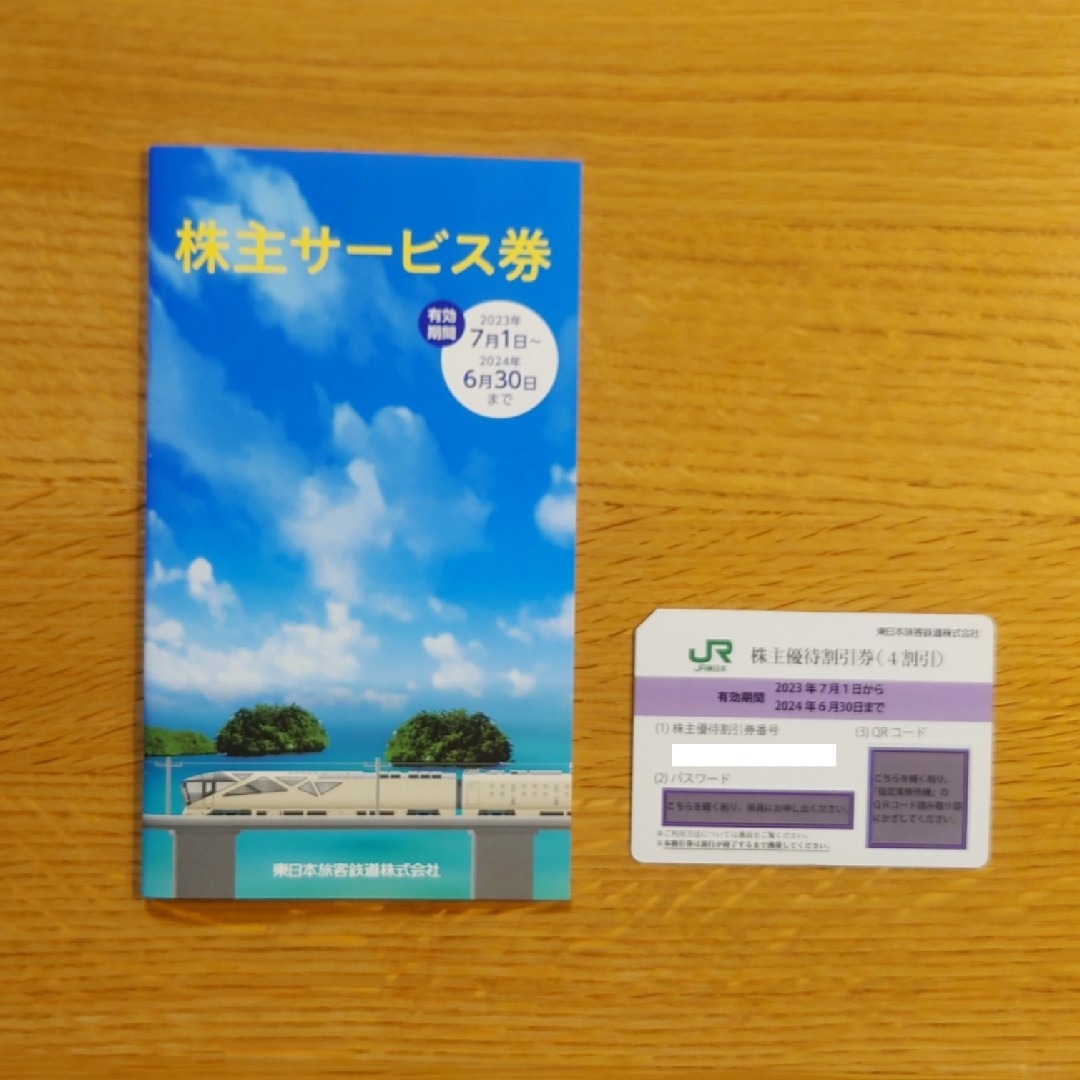 JR東日本優待割引券3枚、冊子1