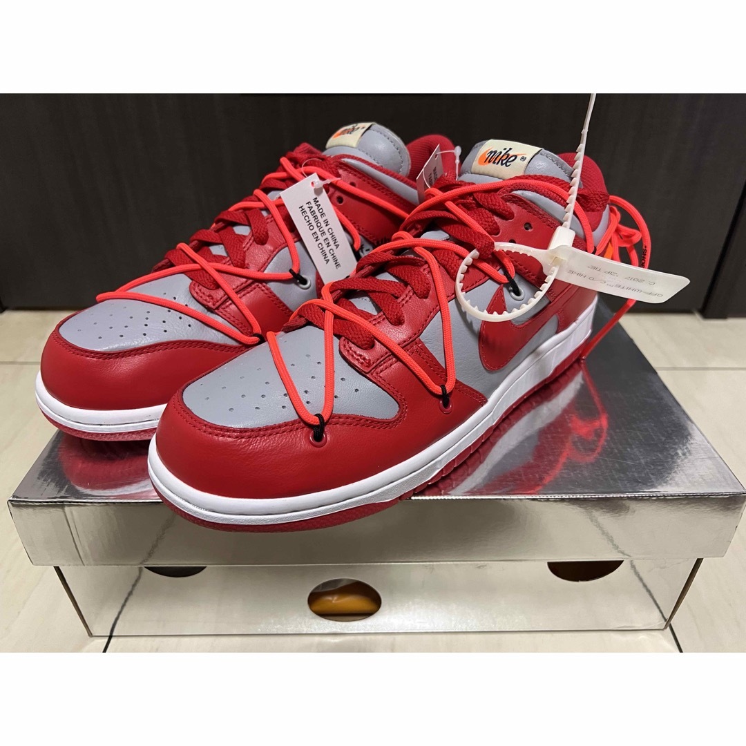 NIKE - Nike × off-white dunk low University Redの通販 by shop ...