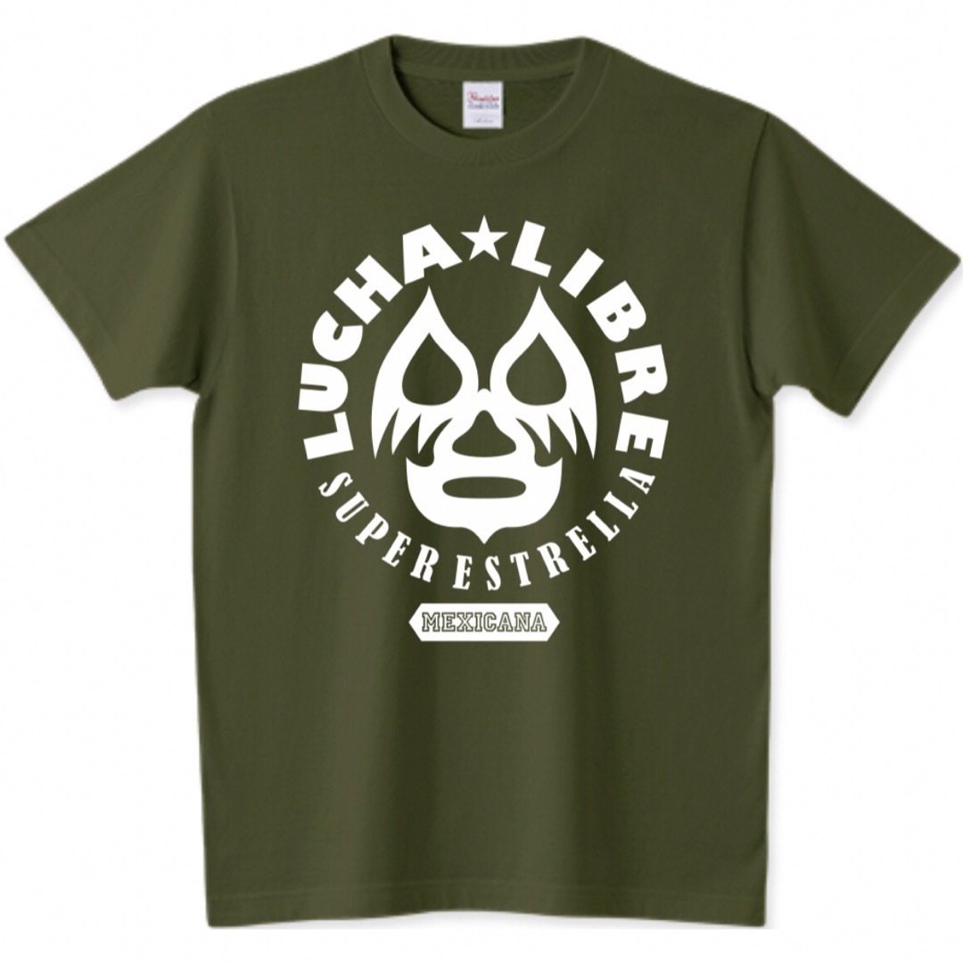 Printstar(プリントスター)のプロレス Tシャツ ルチャリブレ チャンピオン 黒 ミル・マスカラス メキシコ メンズのトップス(Tシャツ/カットソー(半袖/袖なし))の商品写真