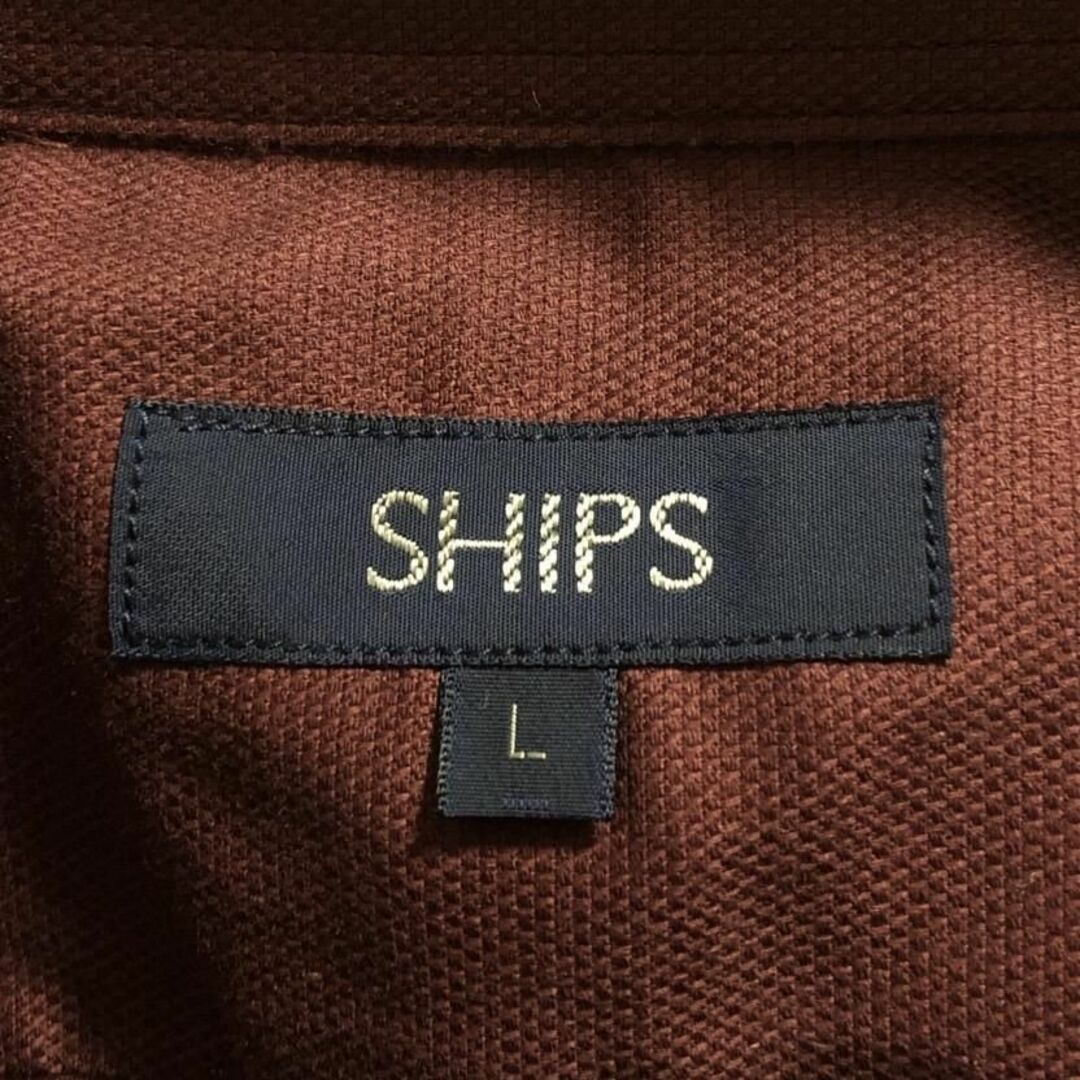 SHIPS(シップス)のSHIPS シップス　長袖シャツ　無地　綿　オフィスカジュアル　サイズ L レディースのトップス(シャツ/ブラウス(長袖/七分))の商品写真