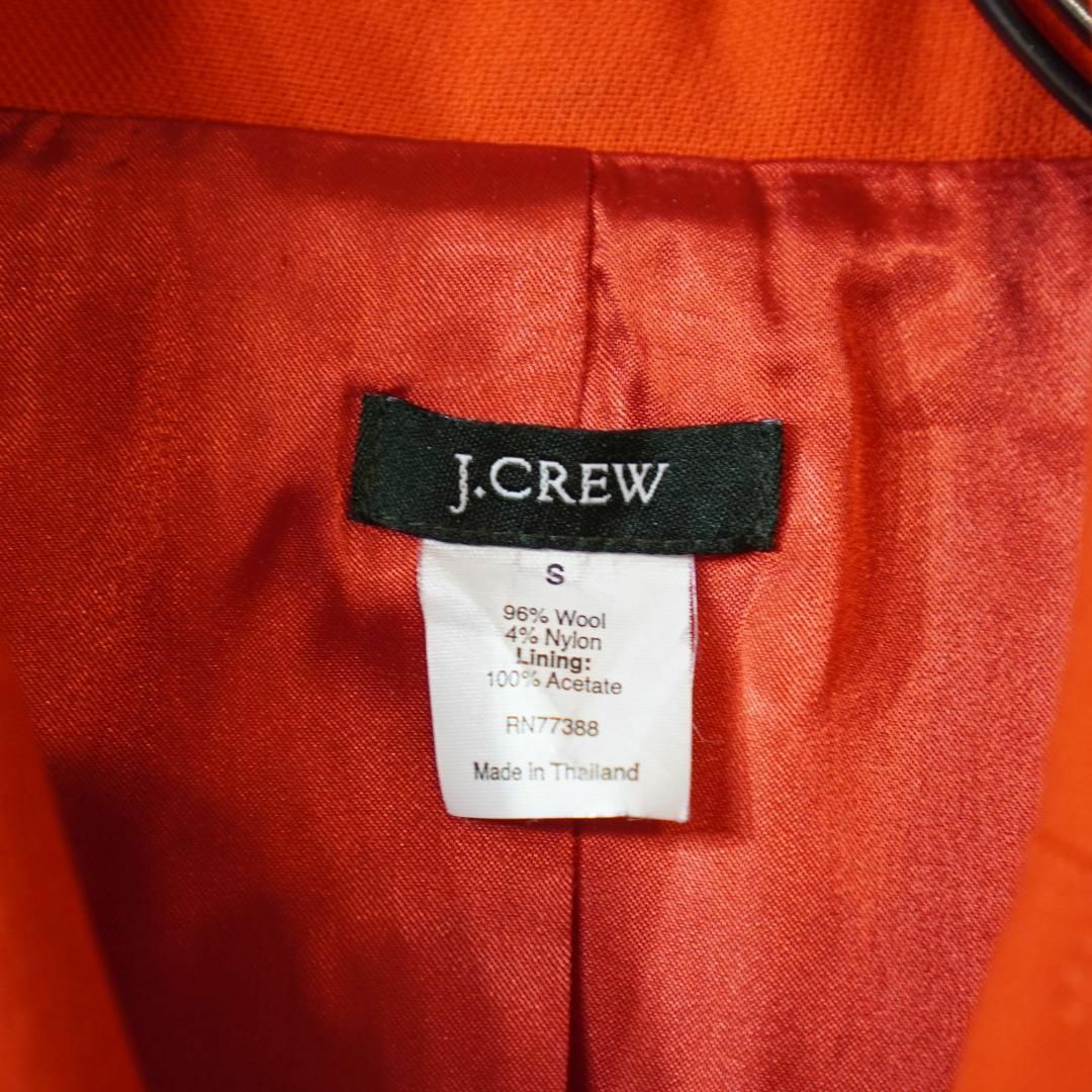 J.Crew(ジェイクルー)のJ Crew 4つ釦ウールテーラードジャケット レッドS レディースのジャケット/アウター(テーラードジャケット)の商品写真