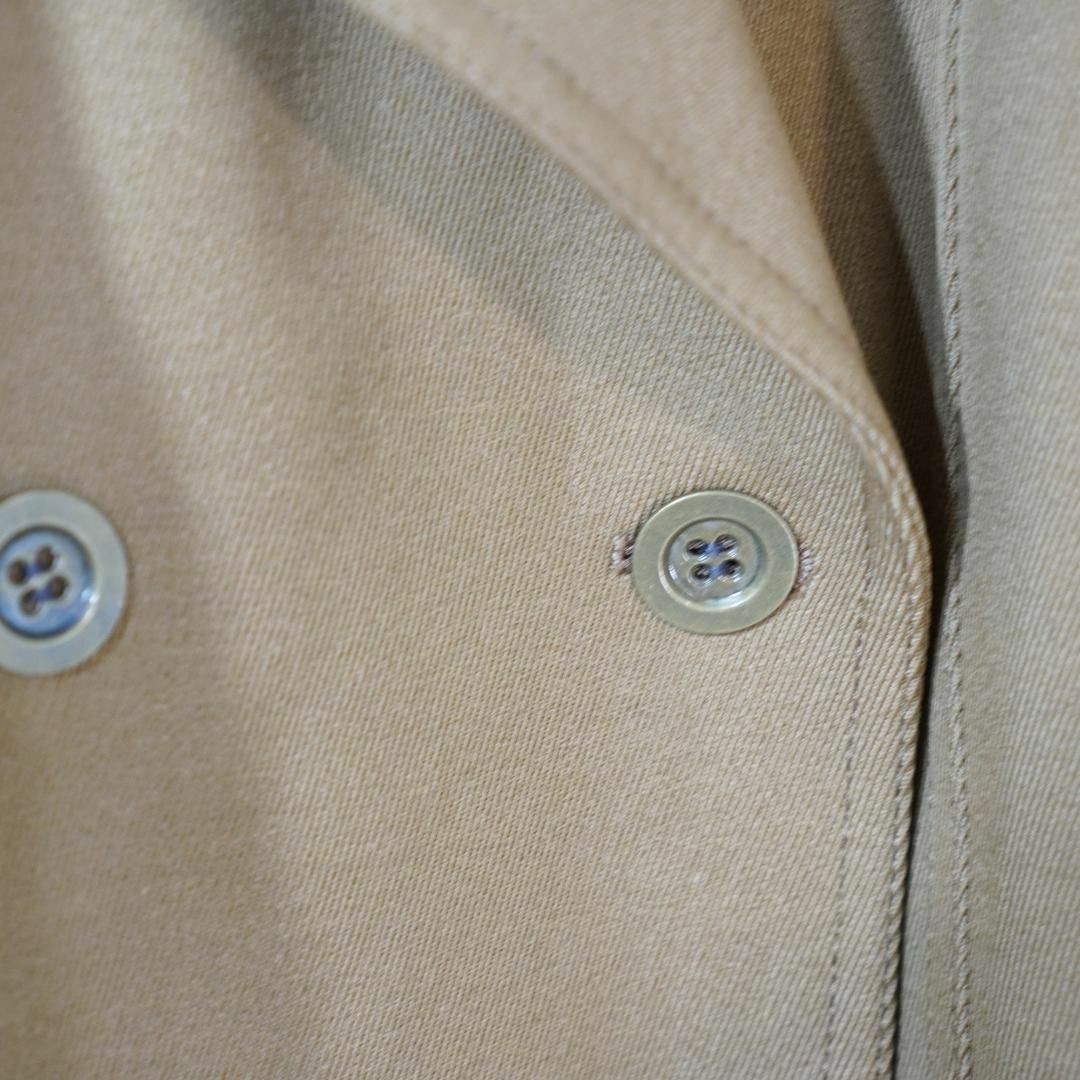 ELLE(エル)のELLE ウールコットンPコート型ダブルジャケット キャメルM レディースのジャケット/アウター(ピーコート)の商品写真