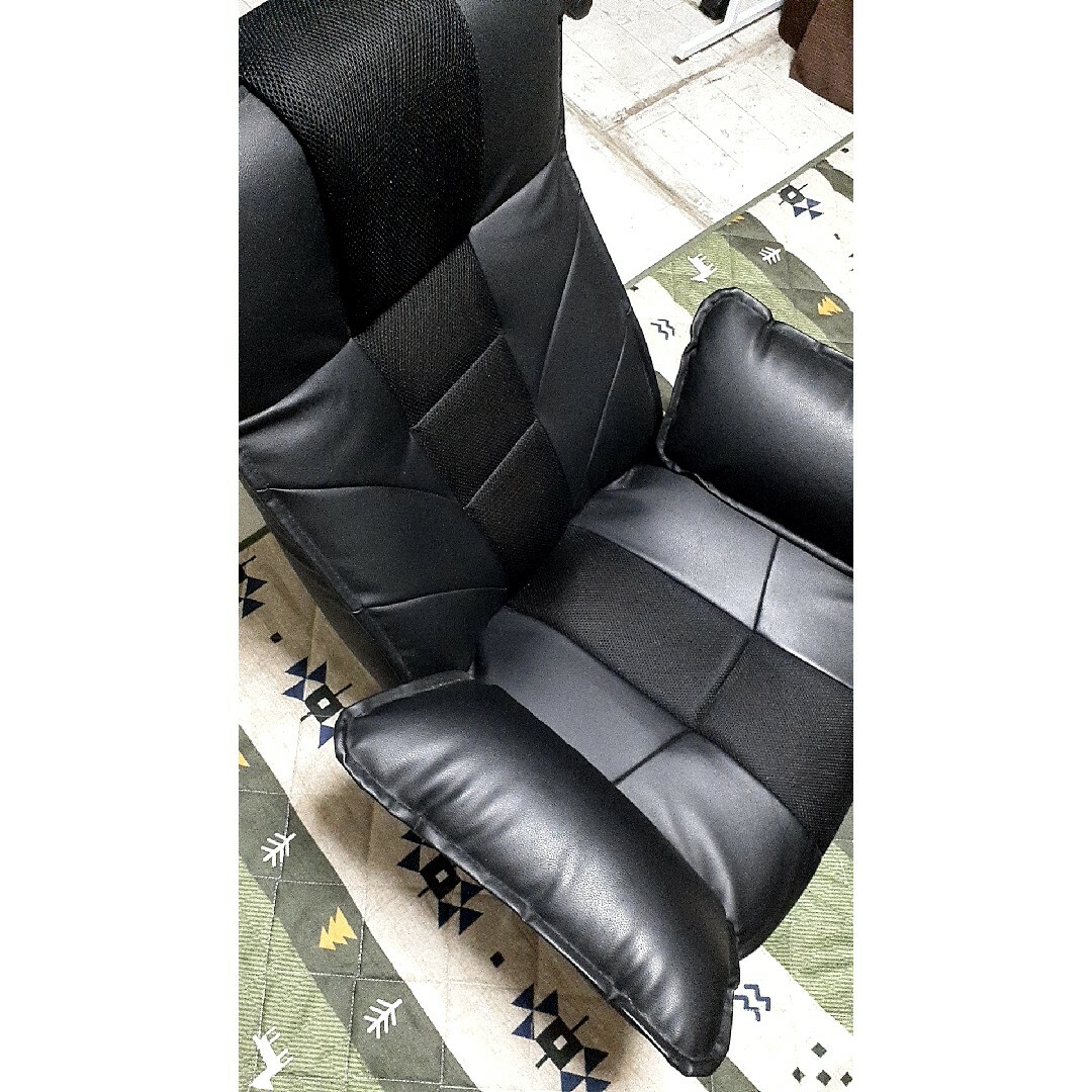 激安!先月購入の美品!多機能メッシュ使用ワイド回転イスの通販 by
