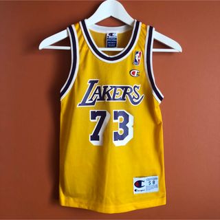 チャンピオン(Champion)の美品 未使用 NBA LAKERS Dennis Rodman ユニフォーム(バスケットボール)