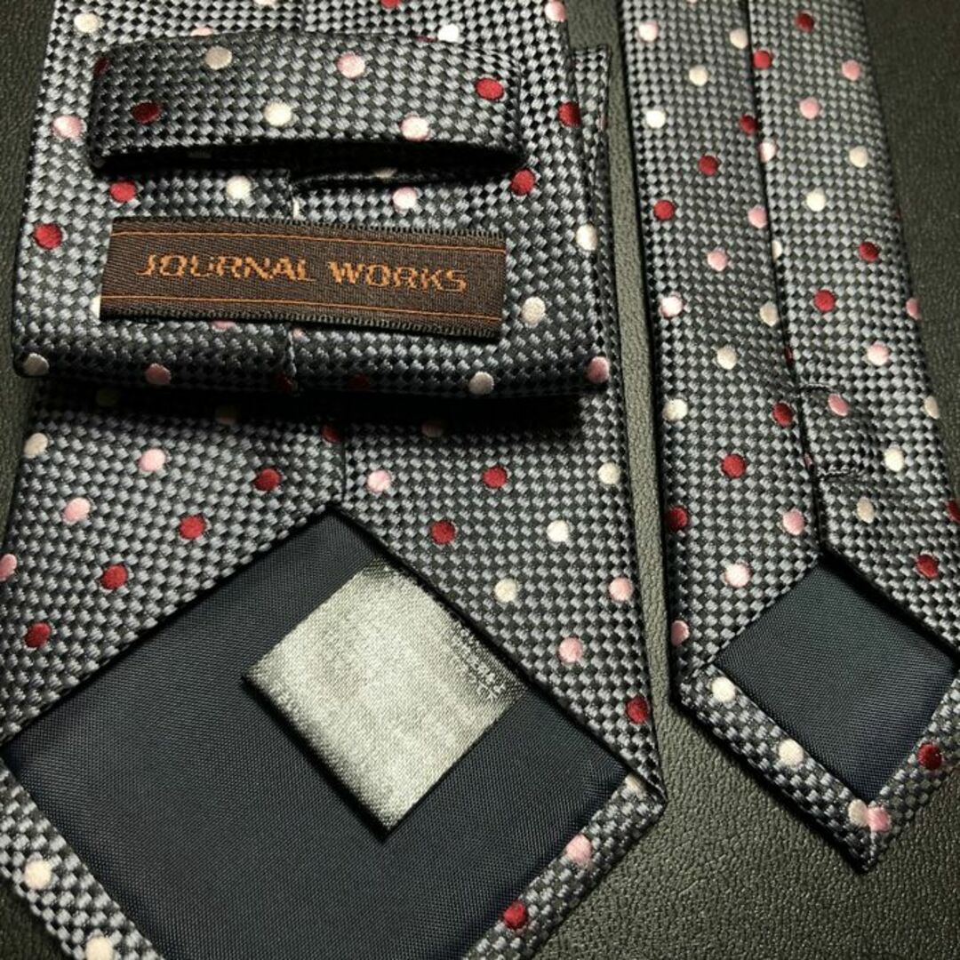 AOKI(アオキ)のジャーナルワークス ドット グレー ネクタイ 新古品 B104-M18 メンズのファッション小物(ネクタイ)の商品写真