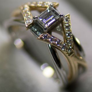 ケイウノ(K.UNO)のケイウノ　Pt950　K18　0.282ct　0.184ct　8号　ダイヤリング(リング(指輪))