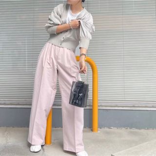 agawd  Nylon Tuck Pants ピンク(カジュアルパンツ)